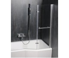 Polysan Odessa Vanová Zástěna S Pneumatickým Zdvihem, š. 970mm, Stříbrná, čiré Sklo