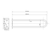 Sapho Handicap Opěrné Pevné Madlo Tvar U 600mm, Bílá
