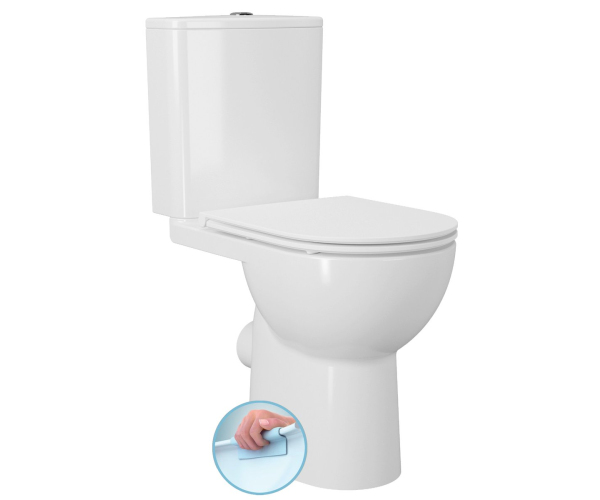 Sapho Sanivex Wc Kombi, Zvýšený Sedák, Rimless, Spodní/zadní Odpad, Bílá