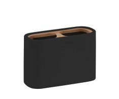 Gedy Ninfea Sklenka Na Postavení, černá/bambus
