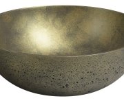 Sapho Formigo Betonové Umyvadlo Na Desku, ø 39cm, Zlato Mat