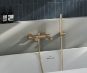 Vanová nástěnná baterie Revers RV 022 - RV 022.60CH Vanová nástěnná baterie bez setu, champagne X070702