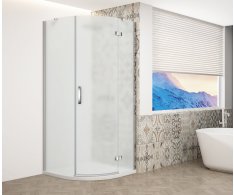 Gelco Trinity Chrome čtvrtkruhový Sprchový Kout 900x900mm, Matné Sklo, Pravé