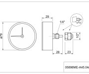 Termomanometr Se Zadním 1/2" Napojením 0-6 Bar 05898ME-A45.06