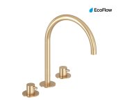 Umyvadlová stojánková tříotvorová baterie Espirit - ES 018.60GLB Umyvadlová stojánková 3-otvorová baterie 270 mm bez výpusti, zlato kartáčované X070599