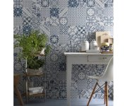 Retro dlažba Tonalite Aquarel Decoro Stars Blu 15x15 MIX