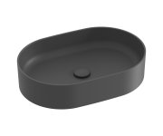 Umyvadlo Ceramic Slim O - Umyvadlo Ceramic Slim O 55, bez otvoru pro baterii, bez přepadu, antracit XJX03155000