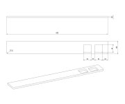 Sapho Abeline Polička, Sklenka + Dávkovač/černá, 800mm, Rockstone, Bílá Mat