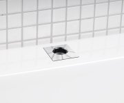 Sapho Sprchová Průchodka Na Okraj Vany Včetně Hadice F1/2"-m3/8" , Hranatá, Chrom
