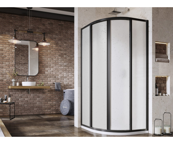 Sprchový kout Supernova SKCP4 - SKCP4 90x90, 195 černá+pearl