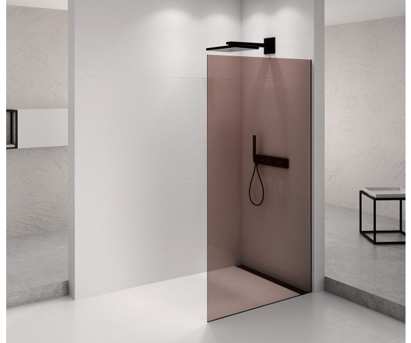 Polysan Architex Black Matt Sprchová Zástěna 662mm, Sklo Marron