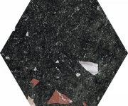 Dlažba jako kámen Codicer Sonar Hex Dark 22x25 - černá