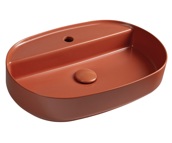 Isvea Infinity Oval Keramické Umyvadlo Na Desku, 60x40cm, Terracotta