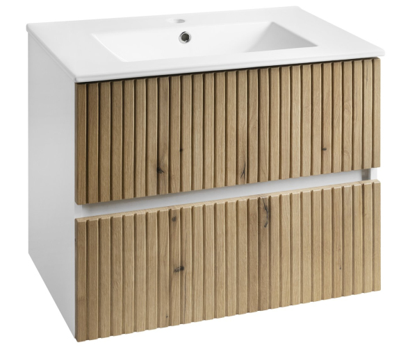 Aqualine Paneda Strip Umyvadlová Skříňka 69,5x55x45,2cm, Dub Emporio