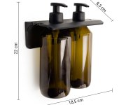 Gedy Grouper Dvojitý Dávkovač Tekutého Mýdla Na Zavěšení, 2x500ml, Hnědá