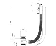 Polysan Marble Vanová Souprava S Napouštěním, Bovden, Délka 800mm, Zlato Mat
