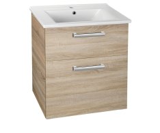 Aqualine Vega Umyvadlová Skříňka 62x72,6x43,8cm, 2x Zásuvka, Dub Platin