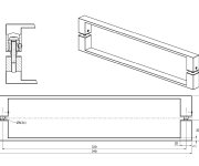 Polysan Lucis Line Hranaté Madlo, 20x340x36mm, Pár, Chrom