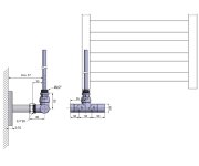 Sapho Mono One Připojovací Sada Ventilů Jednobodová, Rozteč 50mm, Provedení černá Mat