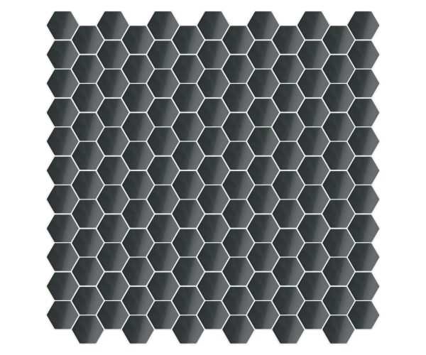 Mozaika Appiani Eden Lavagna 30x30 Hexagon Luc. - antracitová