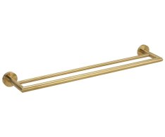 Sapho X-round Gold Dvojitý Držák Ručníků 600mm, Zlato Mat
