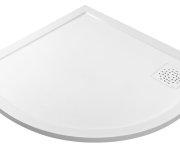 Gelco Xena Sprchová Vanička Z Litého Mramoru, čtvrtkruh 90x90cm, R550, Bílá