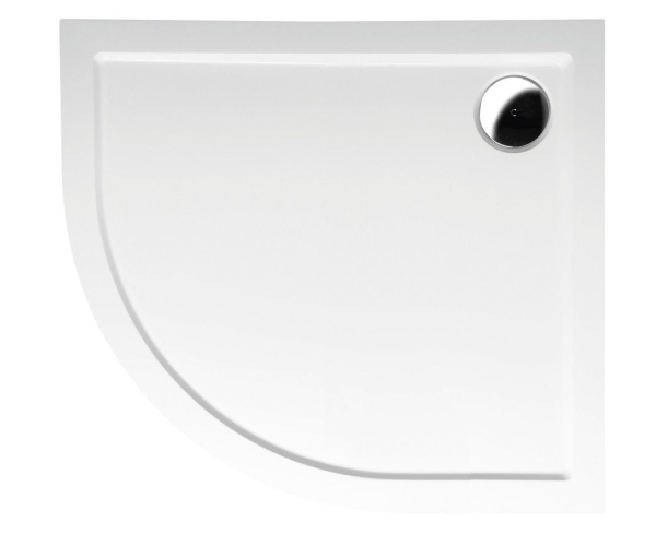 Polysan Rena R Sprchová Vanička Z Litého Mramoru, čtvrtkruh 90x80cm, R550, Pravá, Bílá
