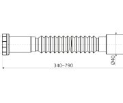 Flexi Připojení 5/4"x40 Kov (340-790mm) ALC-A740