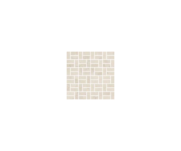 Dlažba jako kámen Coem Versatile Stone Mosaic Brick 2x5 Bianco 30,2x30,2 Luc. Rett. - béžová