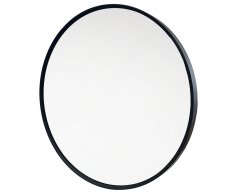 Mereo Zrcadlo Kulaté Pr. 60 Cm, černý Rám