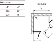 Sprchový kout SmartLine SMSKK4 - SMSKK4 80x80, lesk/chrom+transparent 3S244A00Y1