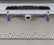 Aqualine Marmi Podlahový žlab S Nerezovým Roštem, L-710, Dn50