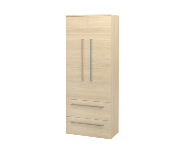 Mereo Bino, Koupelnová Skříňka Vysoká, Dvojitá 163 Cm, Dub Sand Barbera
