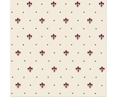 Petracers Grand Elegance Giglio bordeaux su panna 20x20