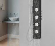 Polysan Spirit Round Termostatický Sprchový Panel 250x1550mm, černá