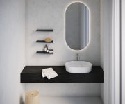 Polička Slim S - Polička Slim S, černá/chrom X07P575