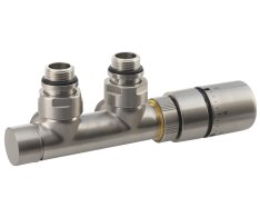 Sapho Twin Připojovací Sada Ventilů Termostatická Pro Středové Připojení, Nerez Mat