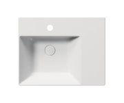 Gsi Kube X Keramické Umyvadlo 60x47cm, S Odkládací Plochou Vpravo, Bílá Mat