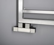 Sapho Cube Twin Připojovací Sada Ventilů Pro Středové Připojení, Nerez Mat
