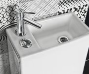 Aqualine Hygie Wc Kombi S umývátkem, Spodní/zadní Odpad, Bílá