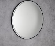Sapho Kadris Kulaté Zrcadlo S Led Osvětlením ø 100cm, černá Mat
