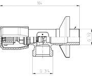 Rohový Regulační Ventil Comfort 1/2x3/4" Se Zpětnou Klapkou, Chrom SCH-054160699