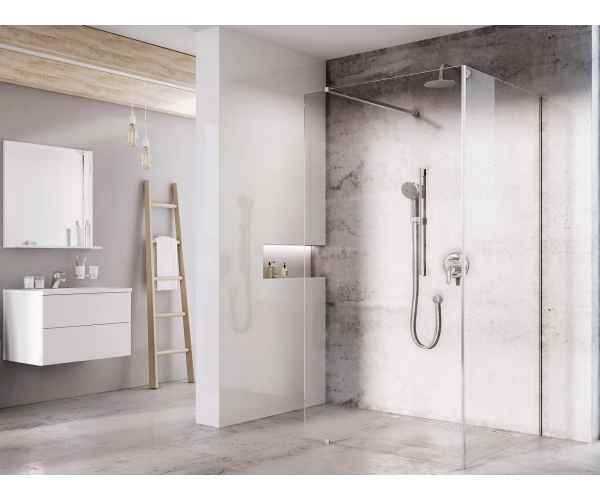 Sprchový kout Walk-In model Corner - Walk-In Corner Set 120x80, lesk+transparent