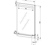 Aqualine Zrcadlo S Led Osvětlením A Policí 60x80cm, Kolébkový Vypínač