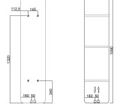 Sapho Tabella Otopné Těleso 370x1590mm, černá Mat