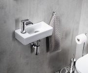 Sapho Zoe Keramické Umývátko 37x18cm, Otvor Pro Baterii Vlevo, Bílá
