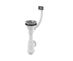 Sifon Dřezový S Nerezovou Mřížkou Pr.115 Mm A Flexi Přepadem