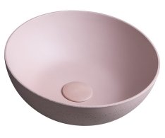 Sapho Formigo Betonové Umyvadlo Na Desku, ø 39cm, Růžová Mat