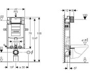 Geberit Kombifix Podomítková Nádržka Pro Zazdění Sigma 12cm, V. 108cm