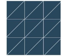 Vogue System Triangoli Interni Petrolio 10x10x14 Rett. (30x30)